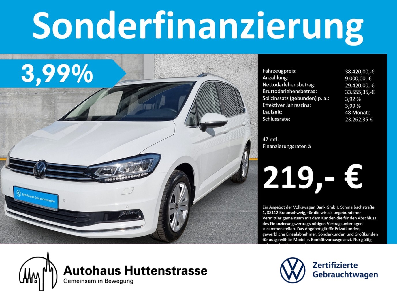 Touran 2.0 TDI DSG Highline LED PANO KAMERA AHK