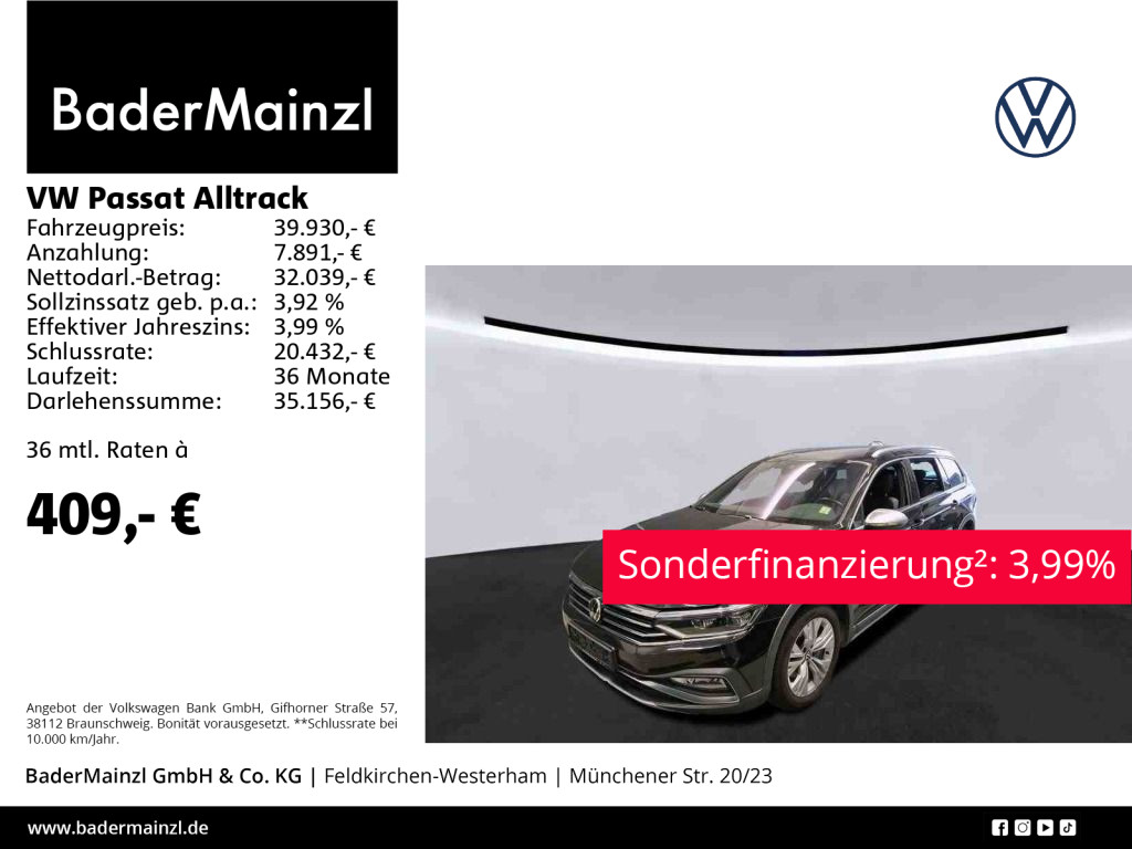 Passat Alltrack 2.0 TDI DSG 4M AHK Stdhz HUD Pano