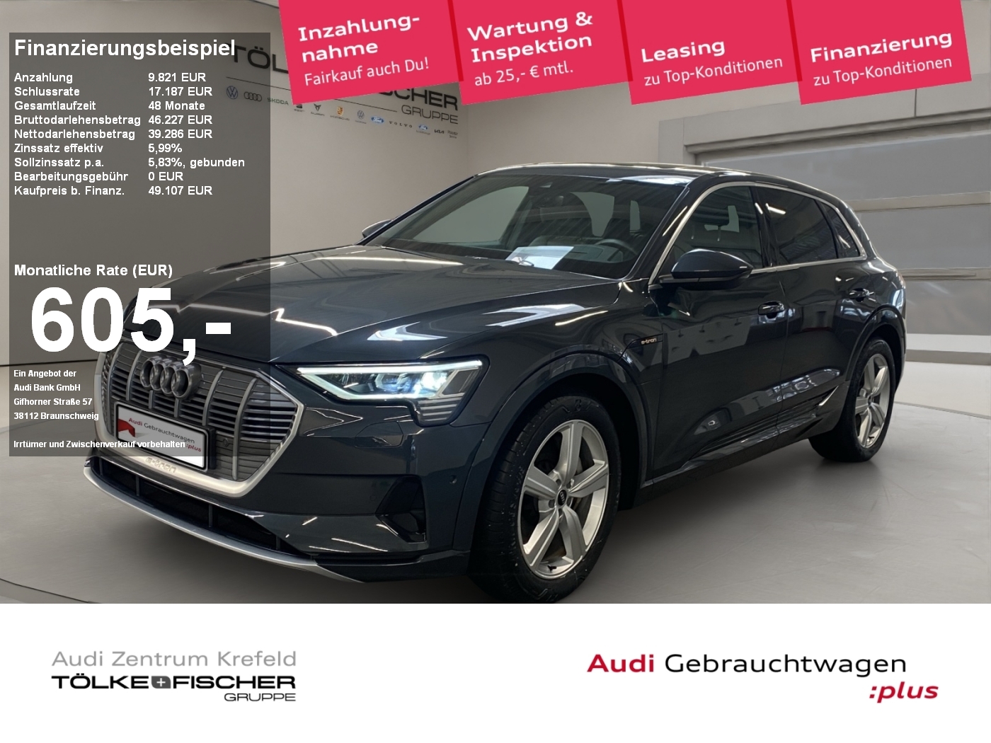 Audi e-tron 55 quattro adva nced S-line