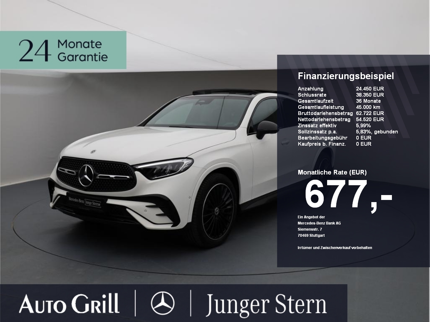 GLC 450 d 4M Cp. AMG Night Pano Distronic Kamera
