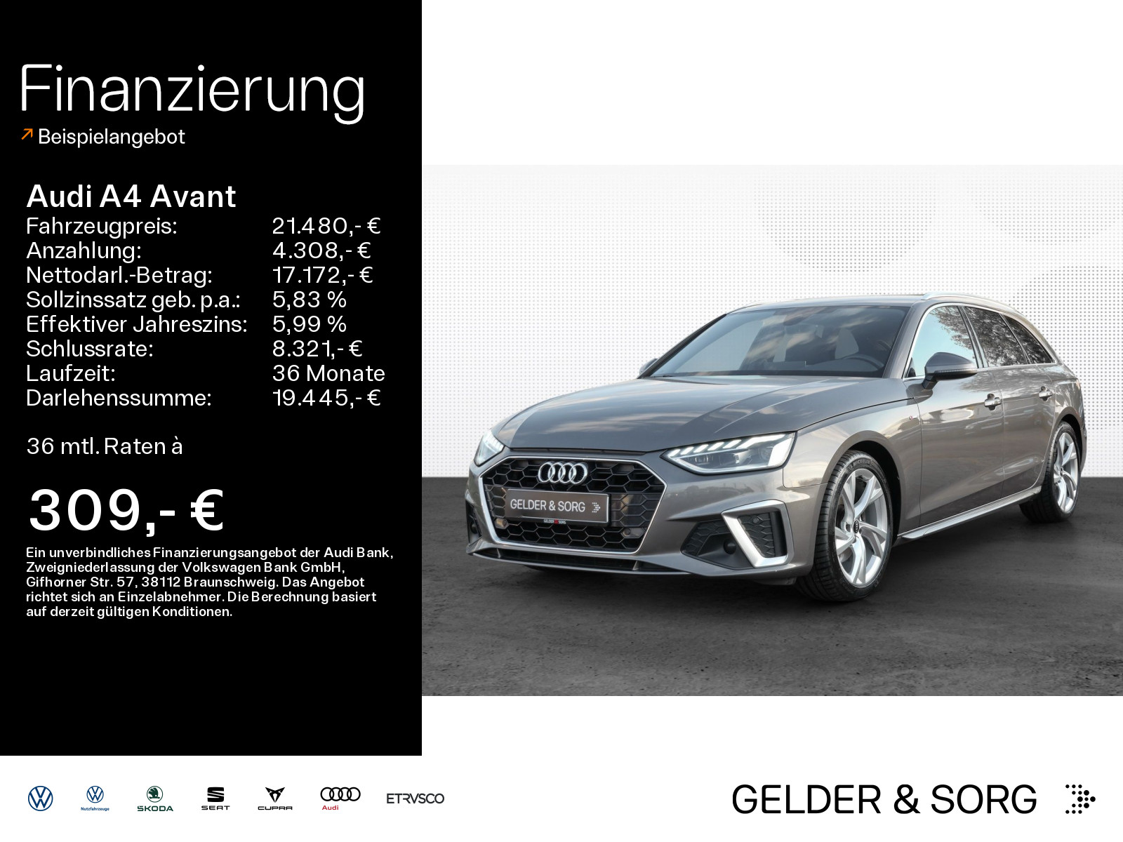 Audi A4 Avant 35 TDI S line EPH