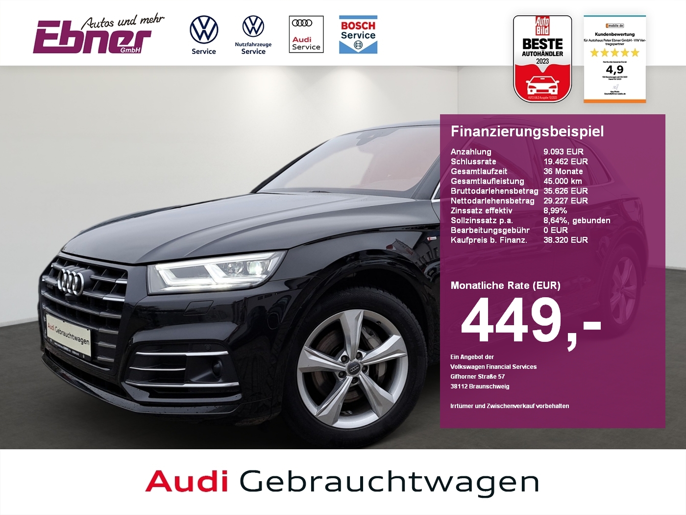 Q5 SPORT 55TFSIe PHEV 367PS QUATTRO AD.AIR+HEAD-