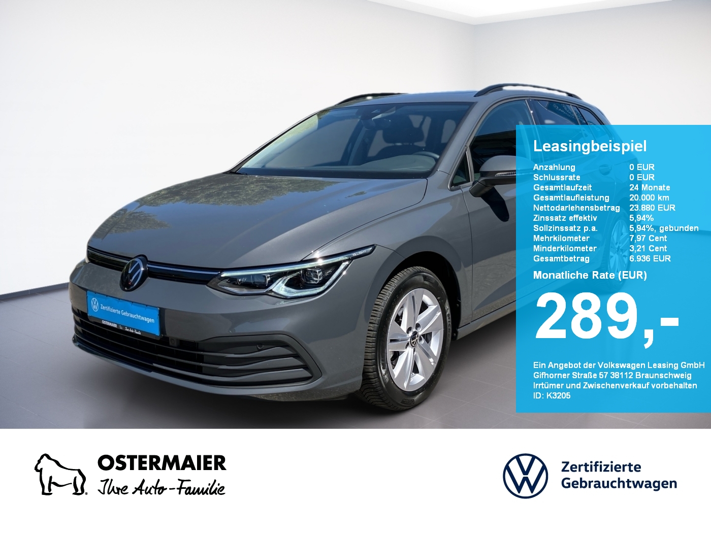Golf VIII Variant 1.0TSI 110PS NP.40 NAVI.PANO.SHZG.5JG.KAMERA.MATRIX