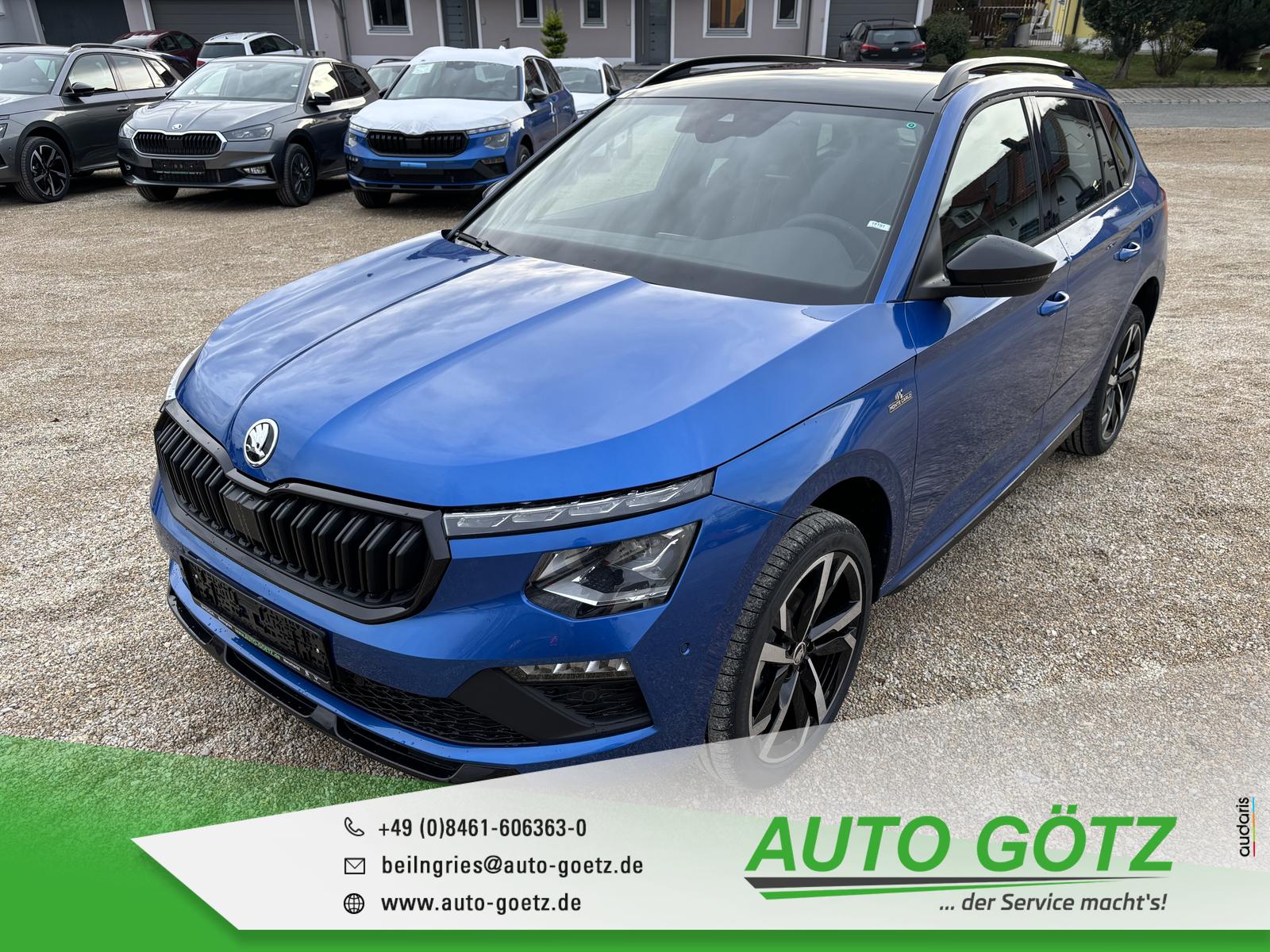 Kamiq Monte Carlo DSG AHK-Vorb.*Navi*Matrix*ACC*18"Alu*Panorama*Kamera*Blind-Spot*elektr. Heckkl.*LichtAssist*ParkAssist*Kessy*Induktiv Laden*Frontscheibenheiz*Lenkradheiz*Ladeboden*SmartLink*PDC*vo+hi*Sitzheiz*Freispr.*VZE*DigiCockpit*SpurAssist*Sunset*DAB*Spiegel elektr. anklappbar*4xEFH*Armlehne*