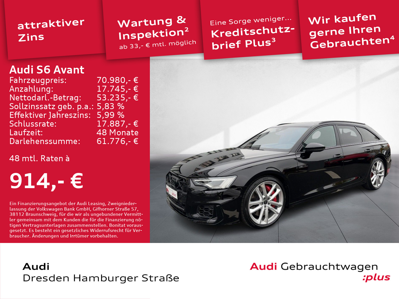 S6 Avant 3.0 TDI quattro Panorama AHZV Standhz.
