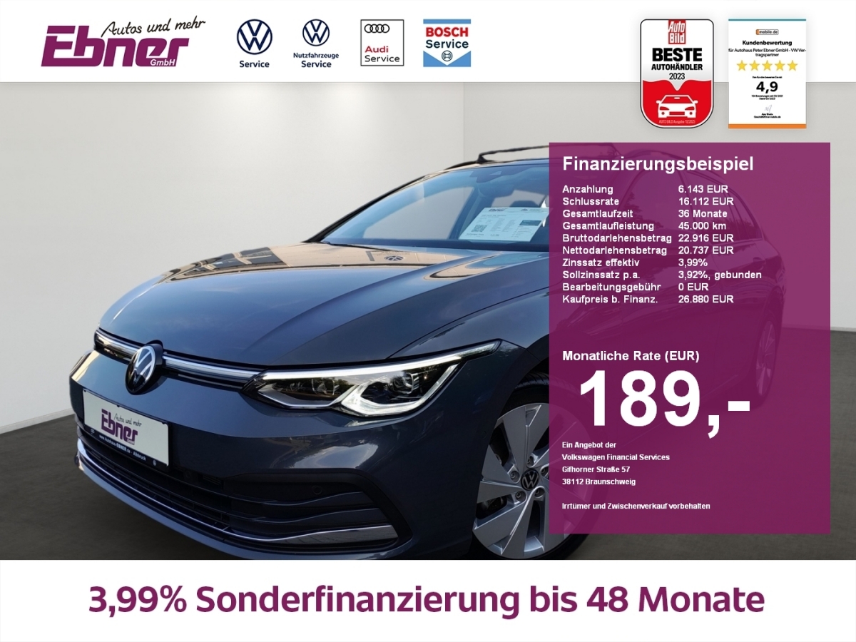 Golf VIII Variant STYLE 1.5TSI DSG PANO+STANDHZG+H&K+ACC+KEYLESS+el.KLAPPE+17 ALU!