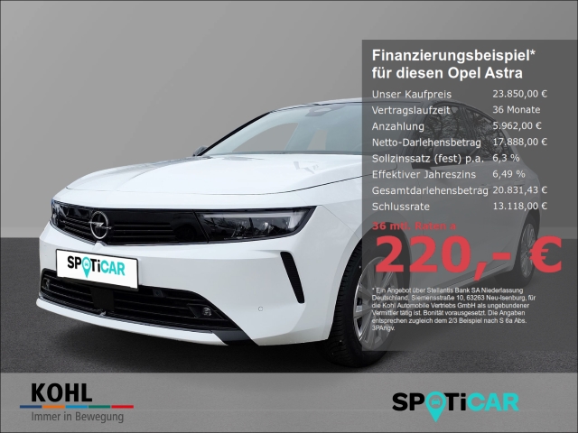 Opel Astra 1.2 L Elegance Turbo