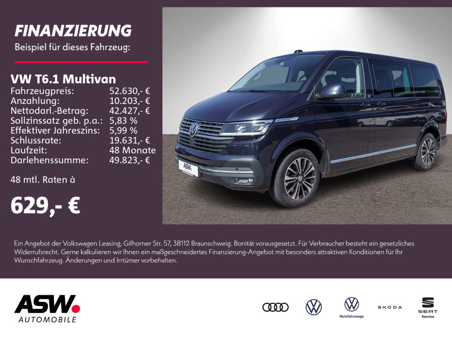 T6.1 Multivan Gen.Six 2.0TDI 4M DSG Stdhzg AHK