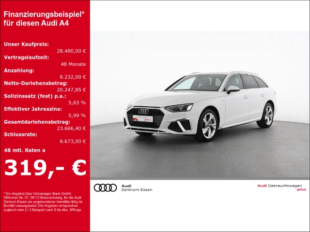 A4 Avant 40 TDI S-LINE S -TRONIC LED SHZ PLUS RÜFA PDC MUFU FSE