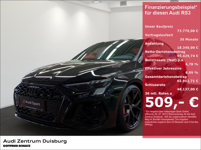 Audi RS3 Limousine AD verfügbar