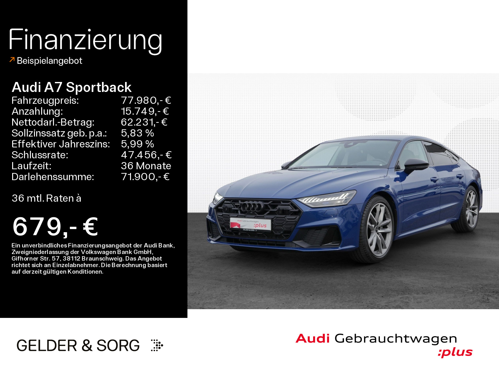 A7 Sportback 50 TDI qu. S line Air*HuD*Dynamik