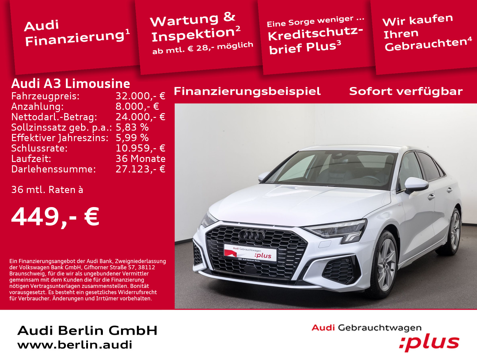 A3 Limousine S line 35 TFSI 6-G. PDC B&O LED
