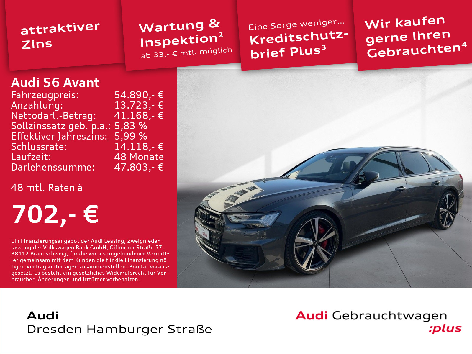 S6 Avant 3.0TDI qua. Matrix Nachtsicht Sthz.AHZV