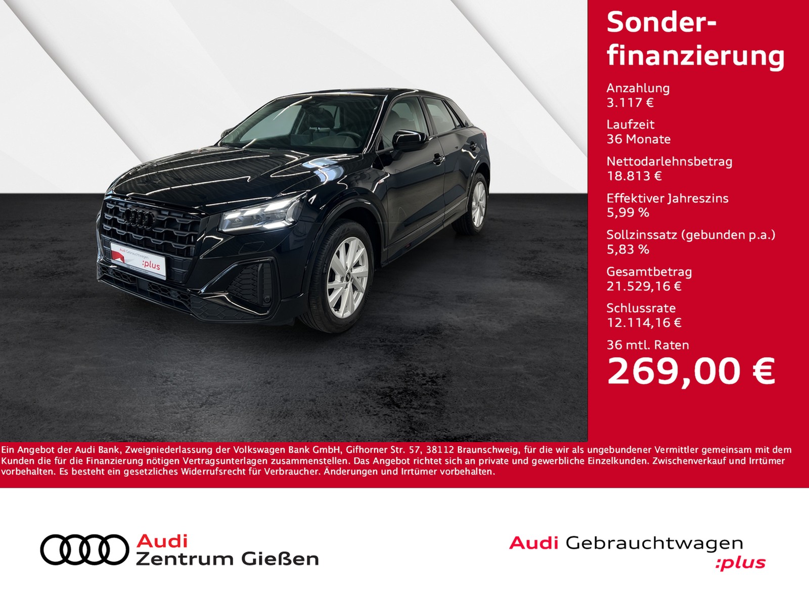 Audi Q2 30 TDI S line Black SONOS