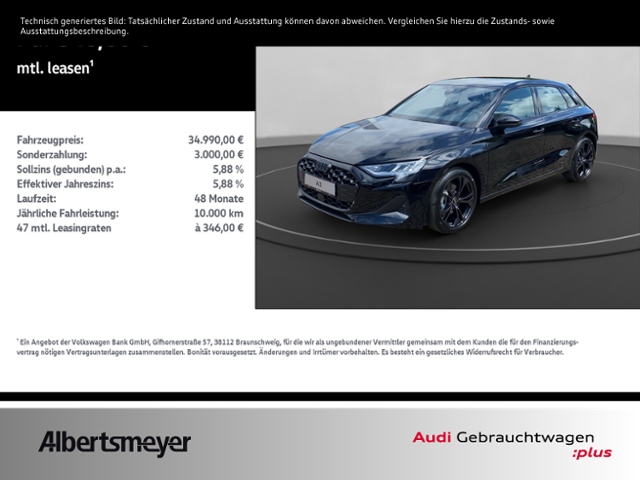 A3 Sportback ADVANCED 30 TFSI+ACC+CARPLAY+KLIMA