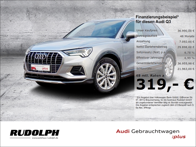 Q3 advanced 35 TFSI S tronic  S line AHK Navi ACC LED Kamera