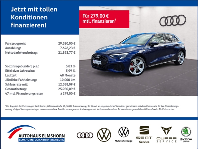 A3 Sportback S line 45 TFSIe S tronic NAV APP KA