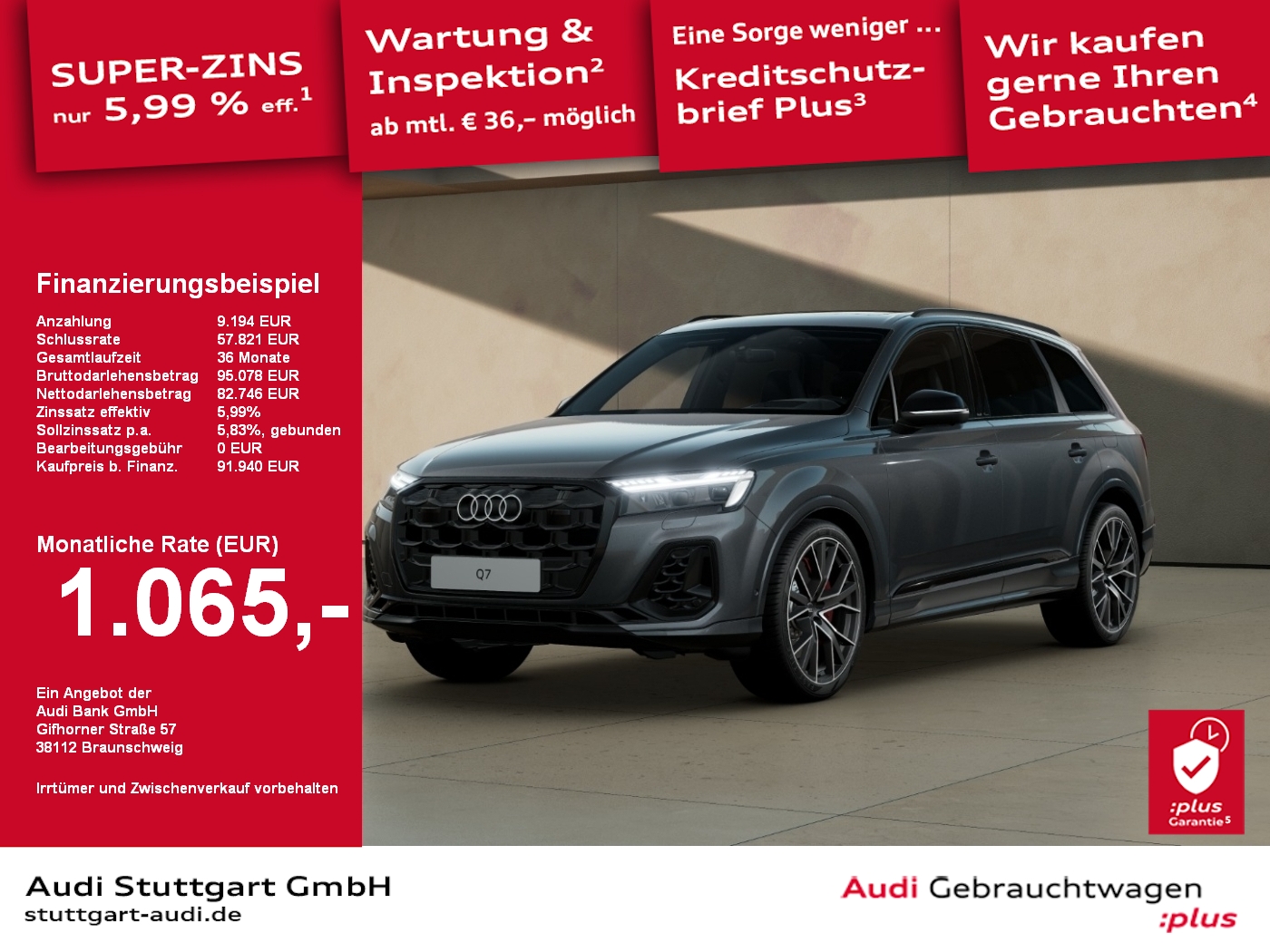 Audi Q7 S line 60 TFSI e quattro