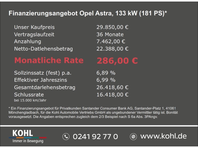Opel Astra 1.6 Line Plug-in-Hybrid Turbo