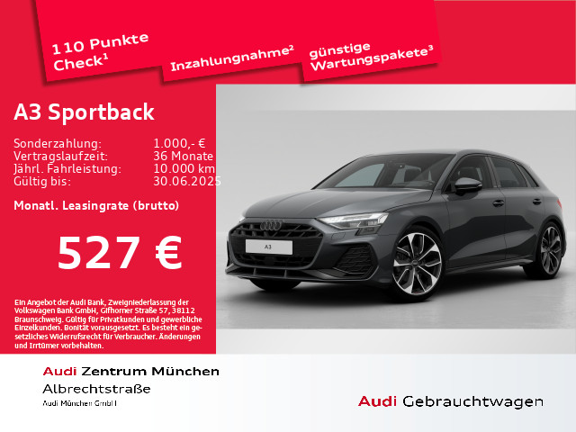 Audi A3 Sportback S line 35 TFSI Ambiente-Lichtpaket Businesspaket Komfortpaket pro Optikpaket schwarz