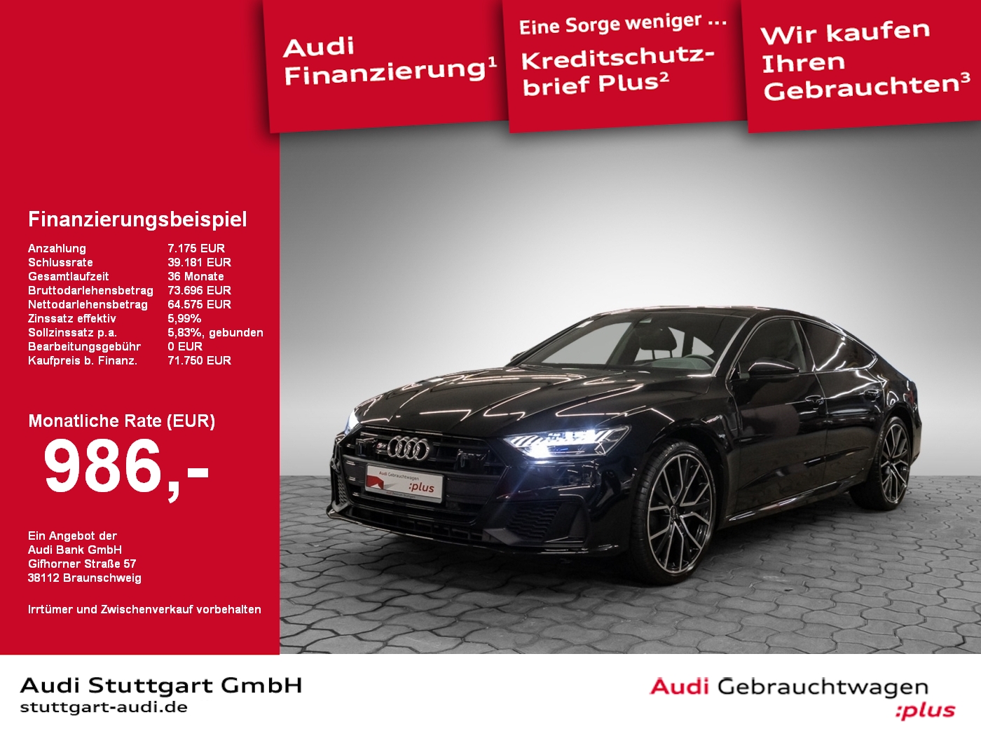 Audi S7 3.0 TDI quattro Sportback Laser
