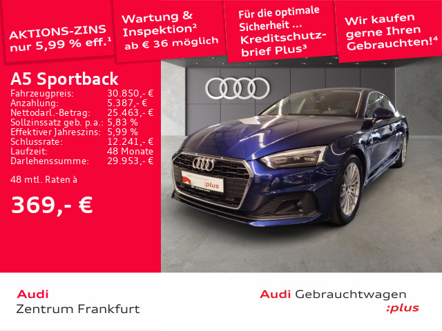 A5 Sportback 35 TDI S tronic LED 360° HuD Leder