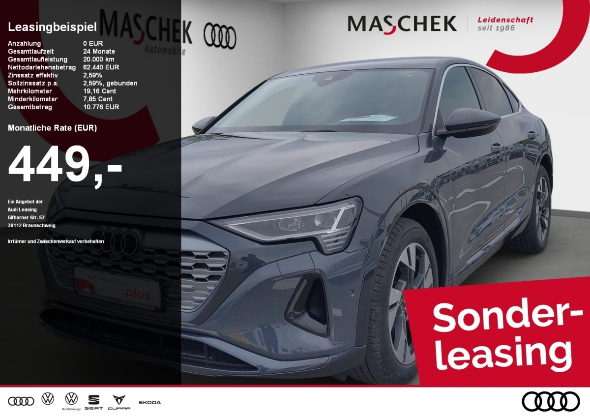 Q8 e-tron Sportback Advanced 55 AHK Head Up Matrix Ambiente+ Lenkh