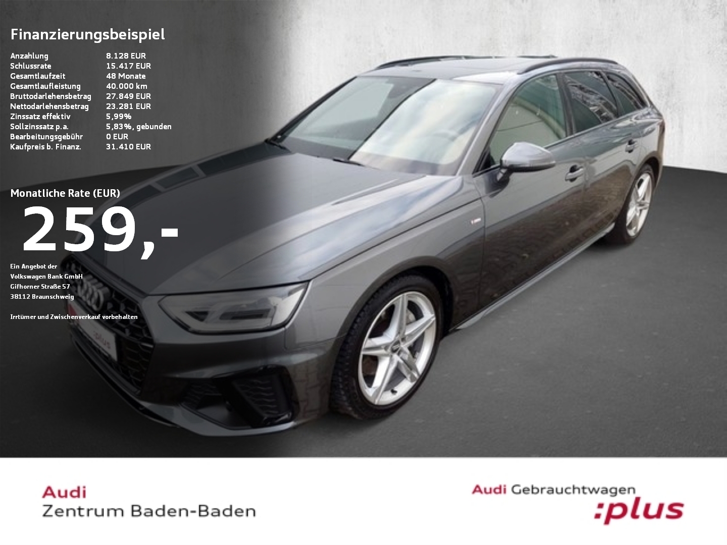 A4 Avant 40 TDI S line S tronic S line PANO*NAVI