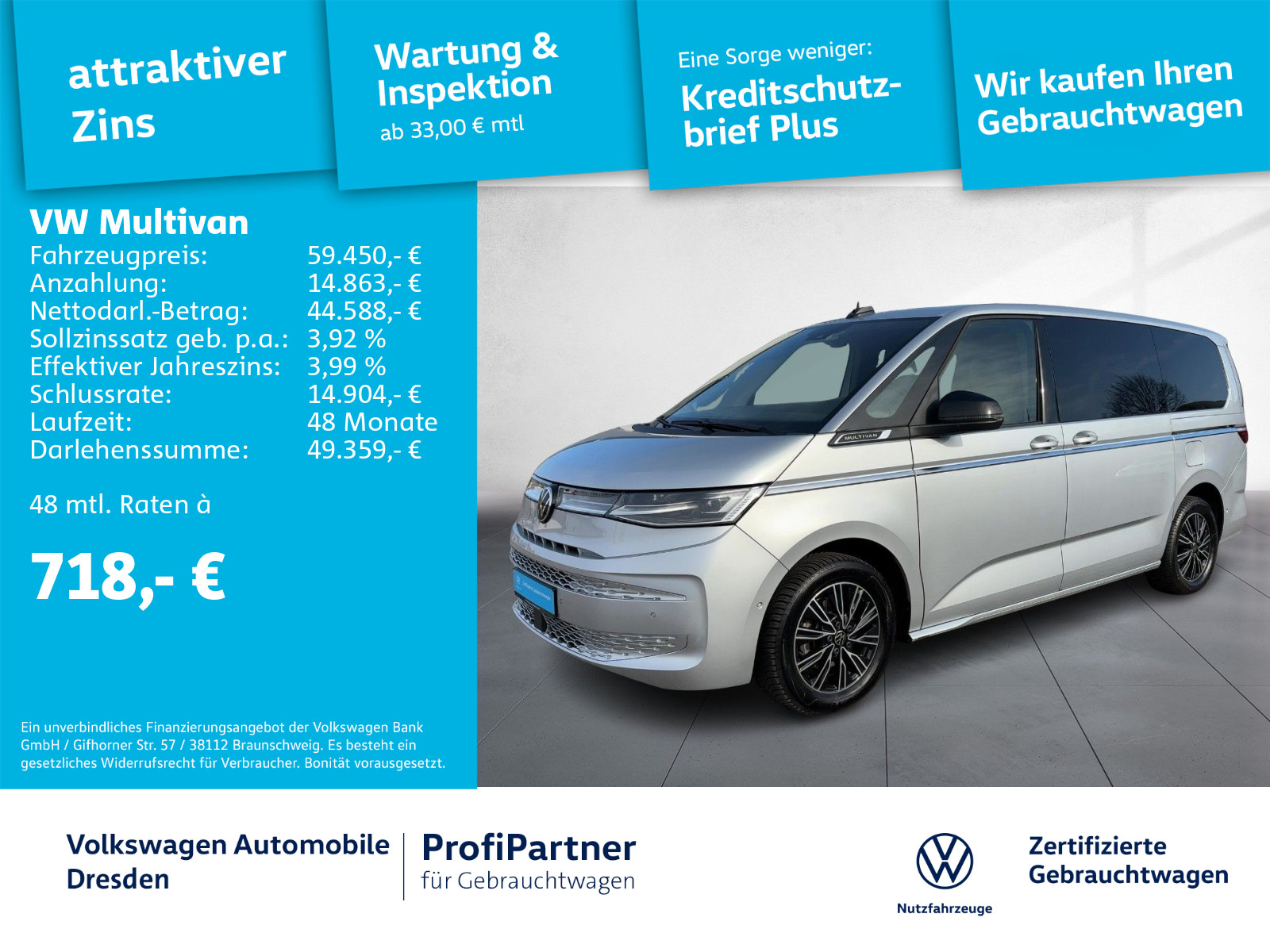 Volkswagen T7 Multivan Multivan Style LÜ IQ TISCH