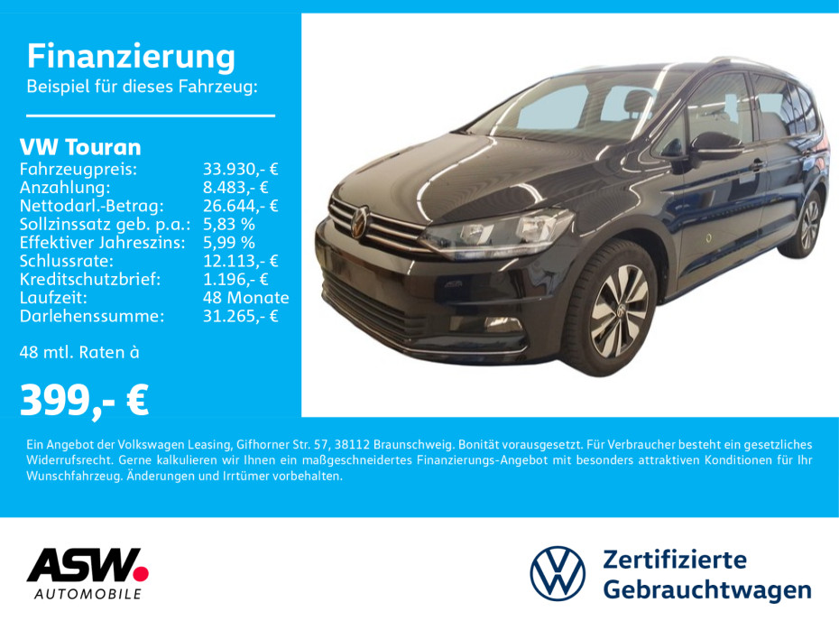 Touran Move 1,5TSI LED NAVI ACC SHZ AHK 7-Sitzer