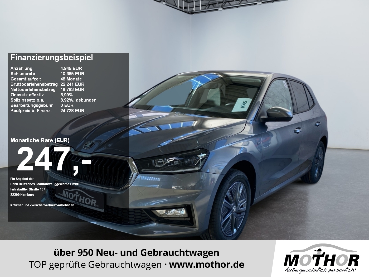 Fabia Drive 1.0 TSI 85 kW Einparkhilfe vo + hint