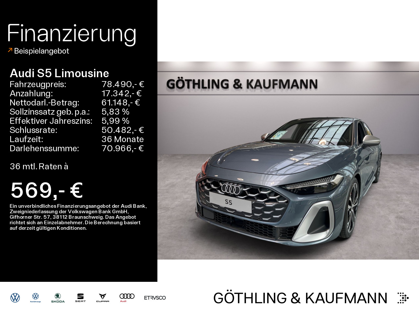 S5 Limousine TFSI 270 kW S tronic*Matrix*PRO*HUD*360*20"ACC*