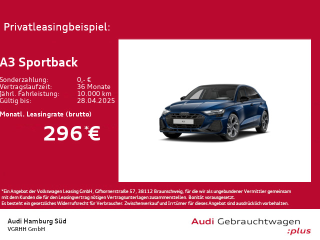Audi A3 Sportback 30 TFSI S line