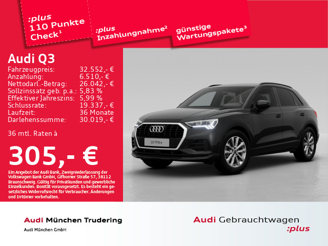 Q3 45 TFSI e S tronic S line basis LED MMI+ Business-Paket