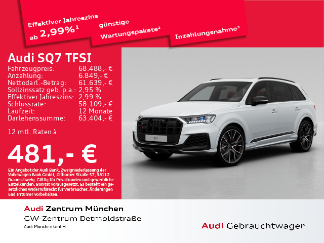SQ7 TFSI 7-Sitzer/StdHzg/Pano/Allradlenkung/B&O