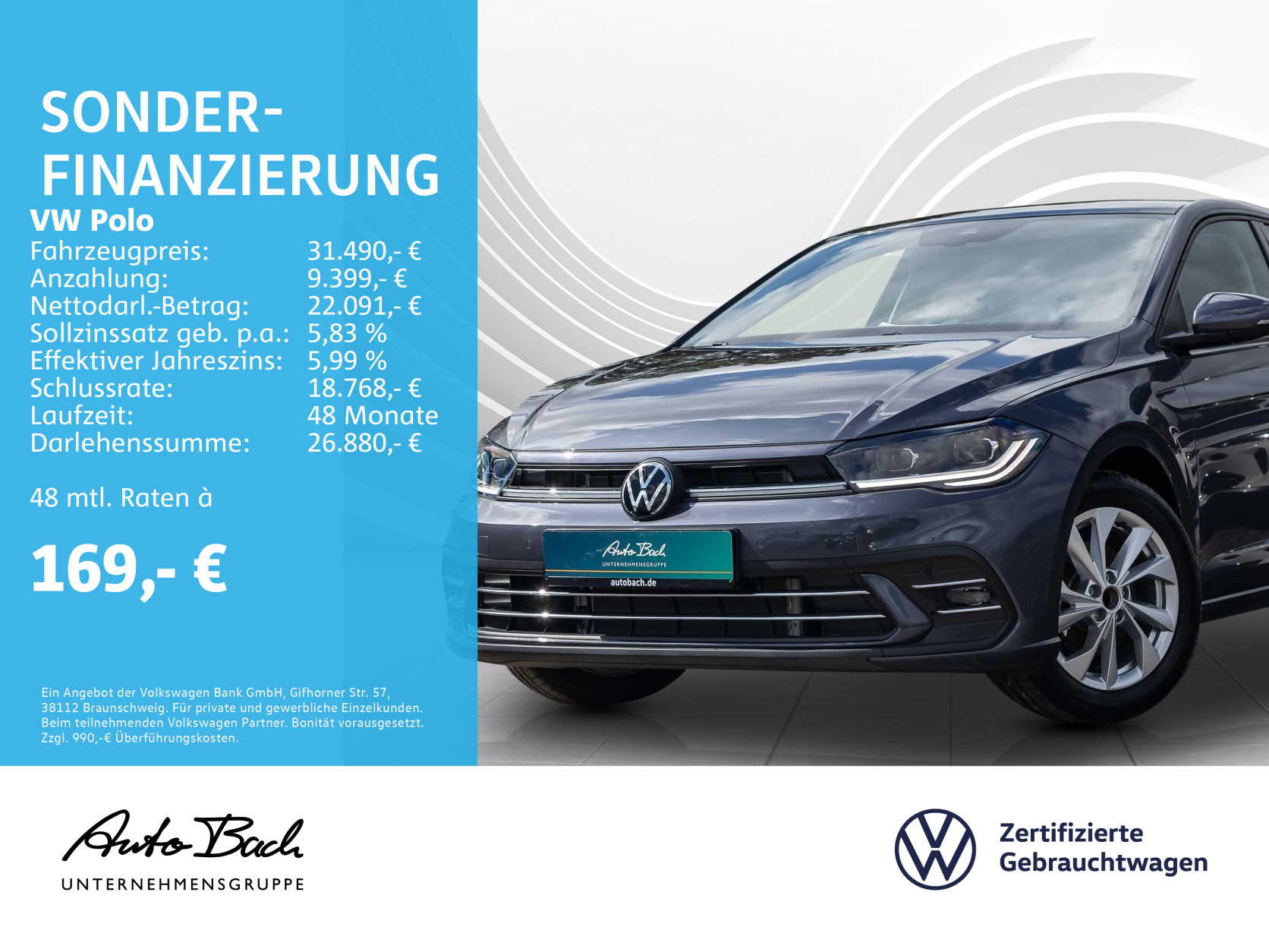 Polo 1.0 TSI "Style" DSG Navi LED Digital Cockpit Panorama ACC EPH AHK