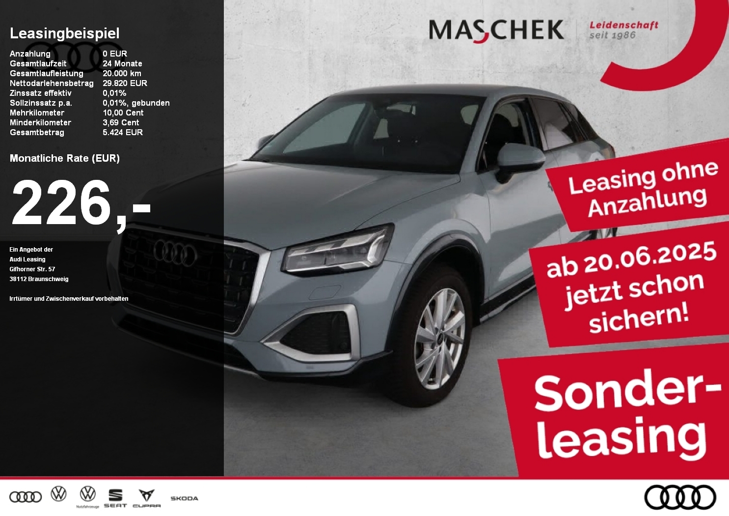 Q2 Advanced 30 TDI S tronic AHK Matrix GRA Sitzh