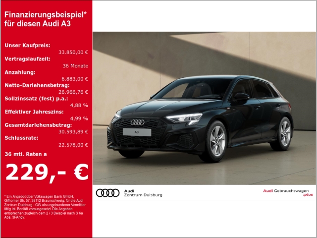 A3 Sportback 35 TFSI S line Navi Kamera GJ