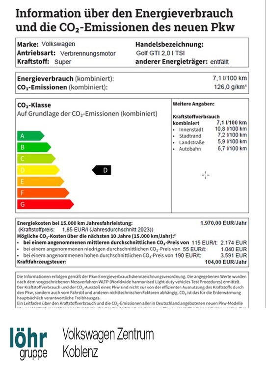 Golf GTI 2,0 l TSI 7-Gang DSG