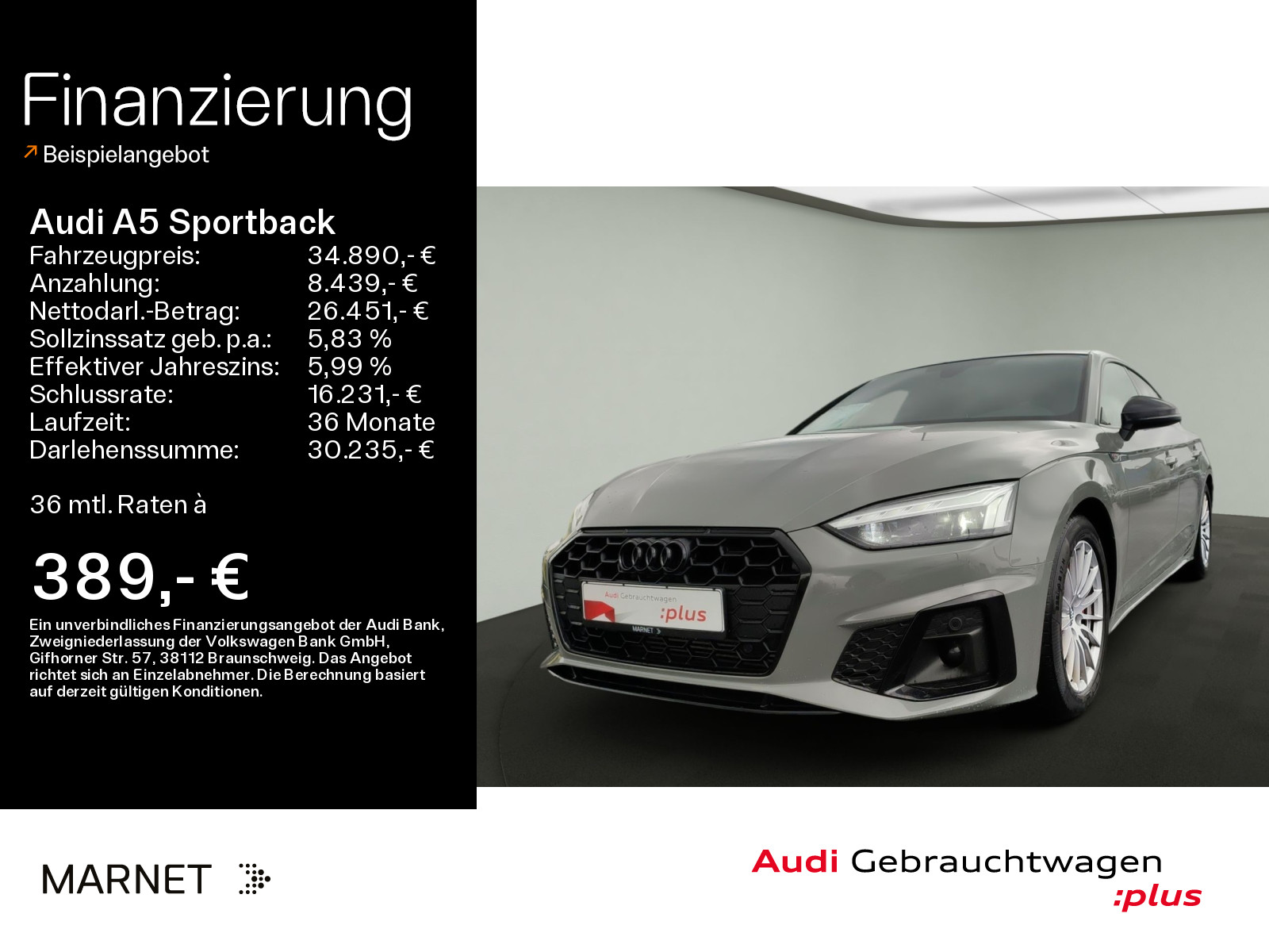 A5 Sportback 40 TFSI S line competition*Navi*Matrix*Alu*PDC*Pano*Virtual Cockpit*Kamera*Sitzheizung