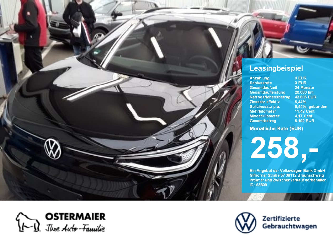 Volkswagen ID.4 PRO PERFORMANCE 204PS 5J-G WÄRMEPUMPE A