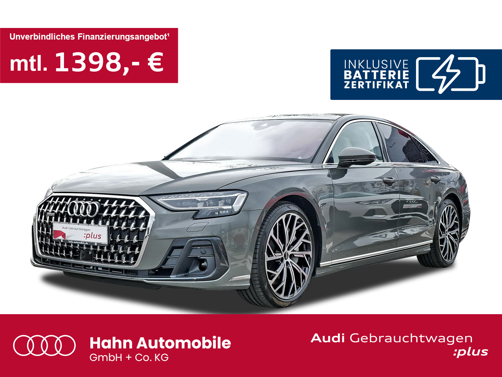 A8 60 TFSIe quattro S line Matrix B&O HUD ACC Sitzb