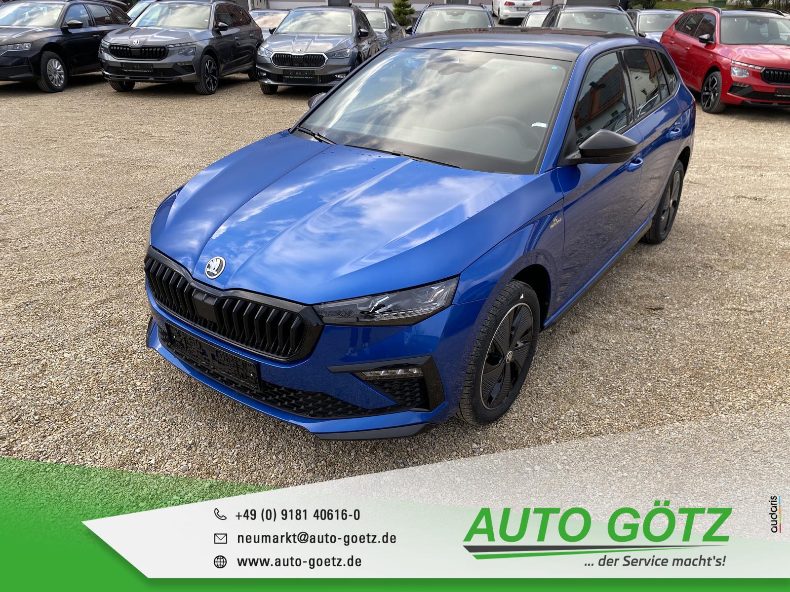 Scala Monte Carlo DSG AHK-Vorb.*Navi*Matrix*ACC*Panorama*Kamera*Blind-Spot*LichtAssist*Kessy*Induktiv Laden*Frontscheibenheiz*Lenkradheiz*Ladeboden*SmartLink*PDC*vo+hi*Sitzheiz*Freispr.*VZE*DigiCockpit*SpurAssist*Sunset*DAB*Spiegel elektr. anklappbar*4xEFH*Armlehne*Connect*BlindSpot*Alu*Metallic
