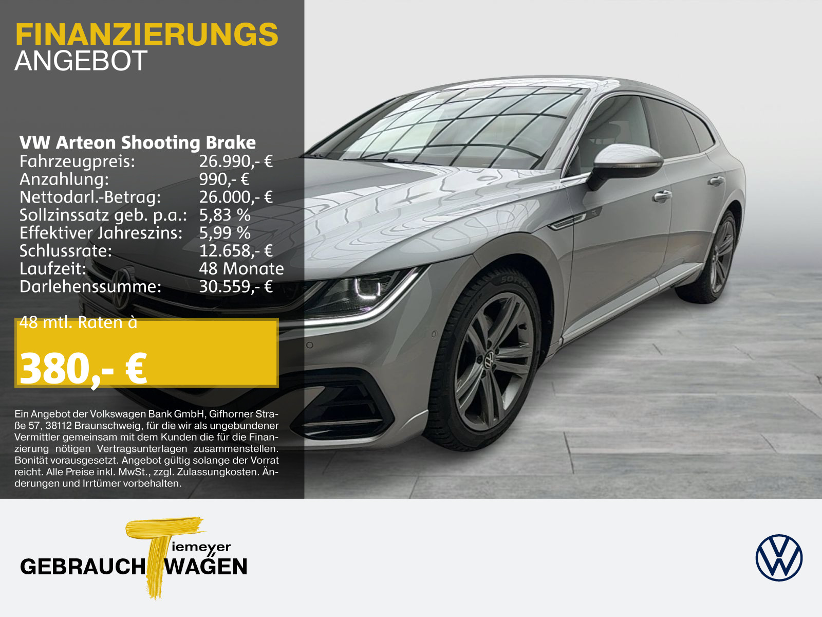 Arteon Shooting Brake 2.0 TDI DSG R-LINE ST.HEIZ LED KAMERA SITZHZ