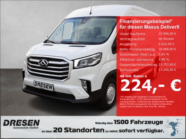 Deliver9 Kastenwagen L3H2 2.0 Diesel FWD BASE *PARKPILOT*RÜCKFAHRKAMERA*