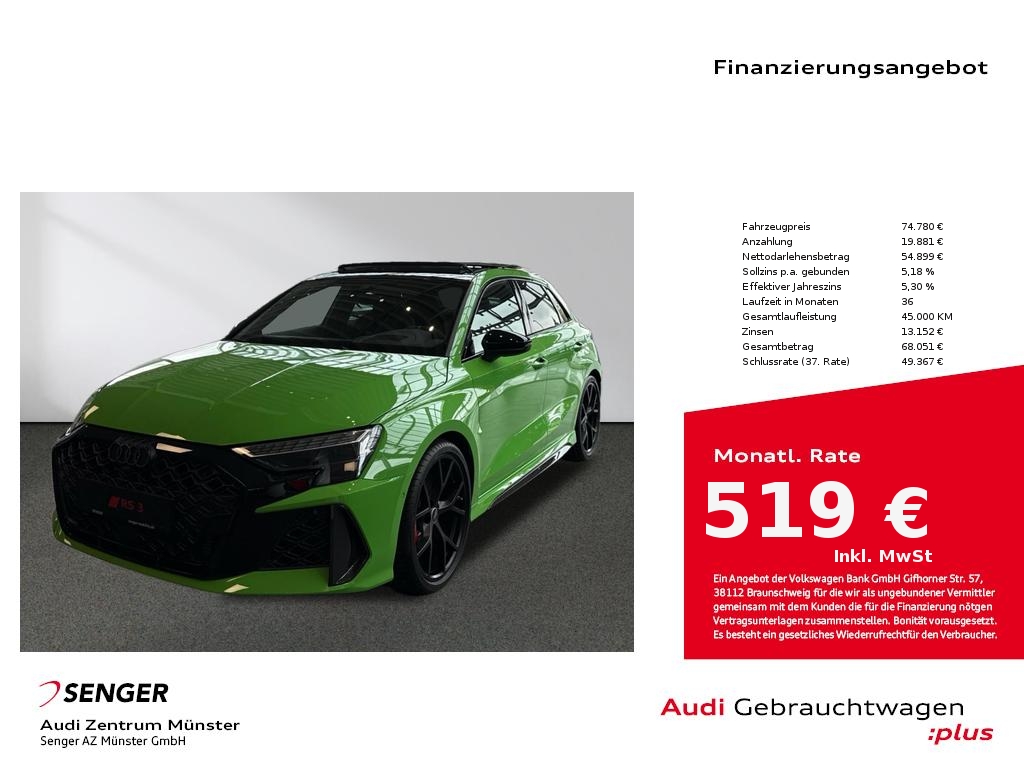 RS3 Sportback S tronic ACC Navi Kamera Matrix 