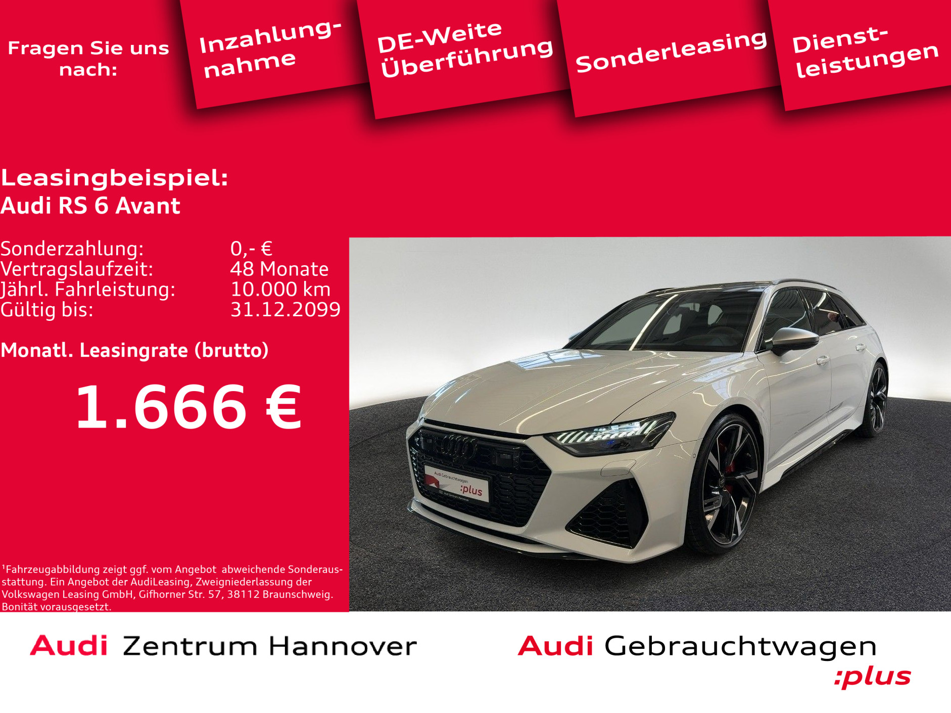 RS 6 Avant 4.0 TFSI quattro HuD Laser Pano AHK Dynamikpaket
