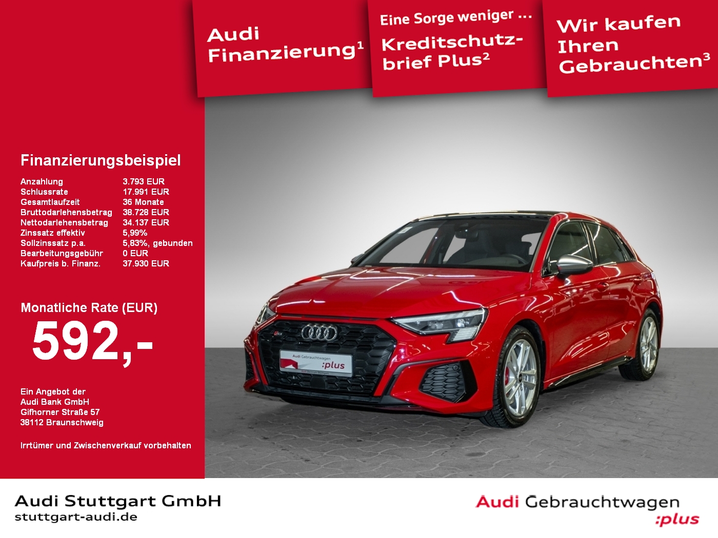 Audi S3 Sportback Akustikglas