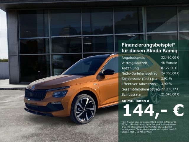 Kamiq Monte Carlo 1.0 TSI Navi SMARTLINK Pano
