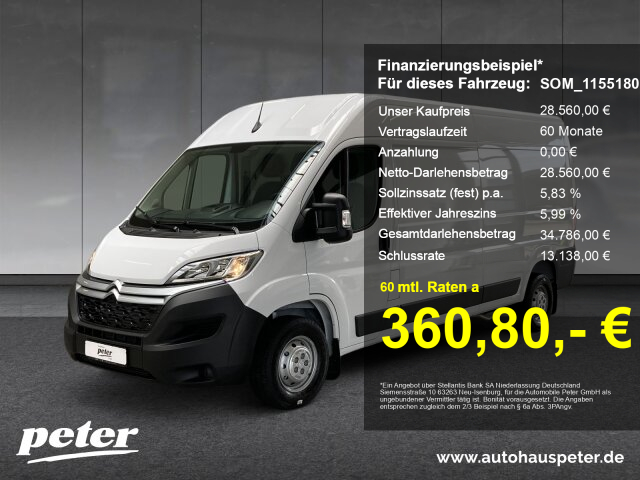 Jumper L3H2 3,5t +Kamera+Allwetter+Klima+EPH+DAB